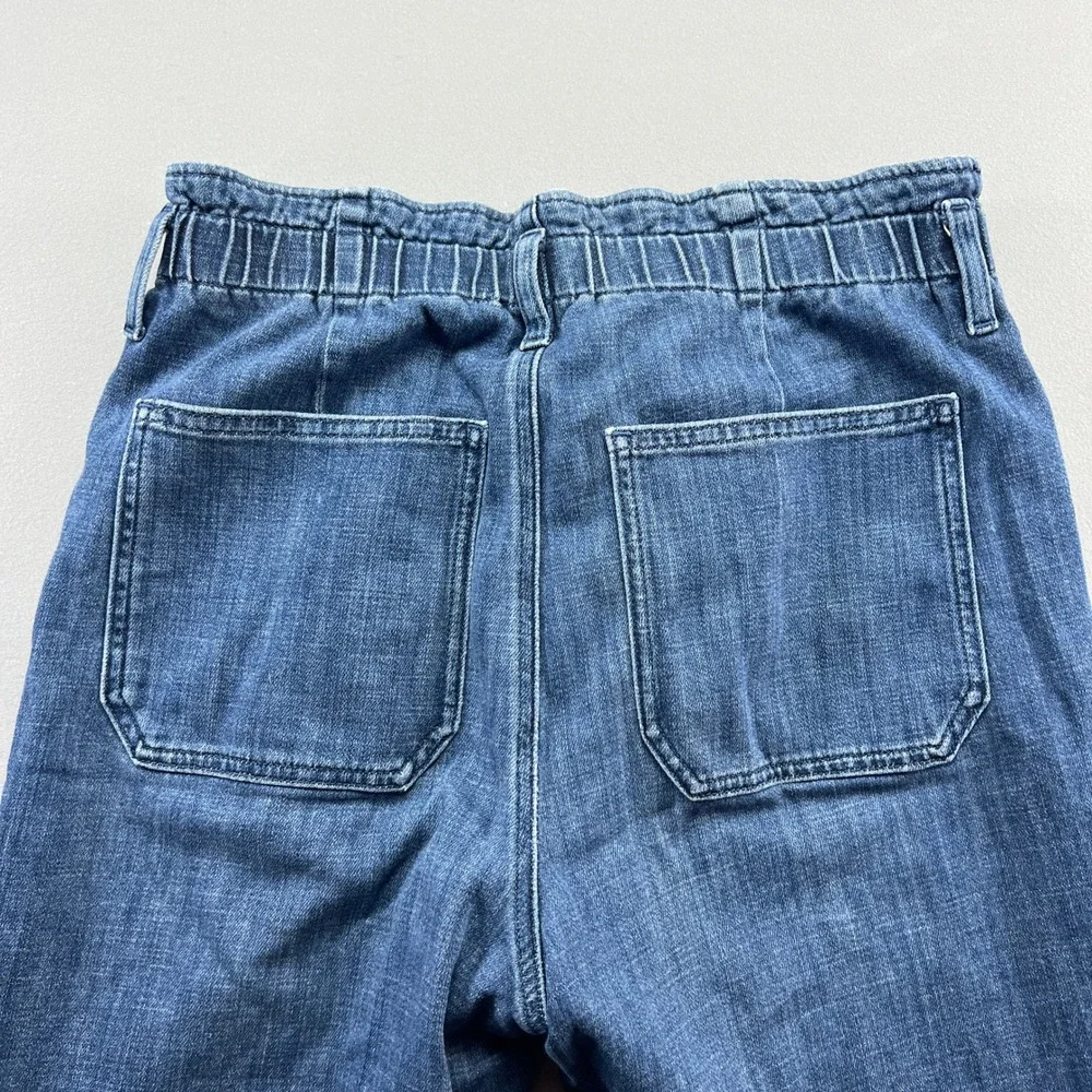 J.Crew Wide Jeans Womens 27 Blue Denim Cotton High Rise Button Fly Medium Wash